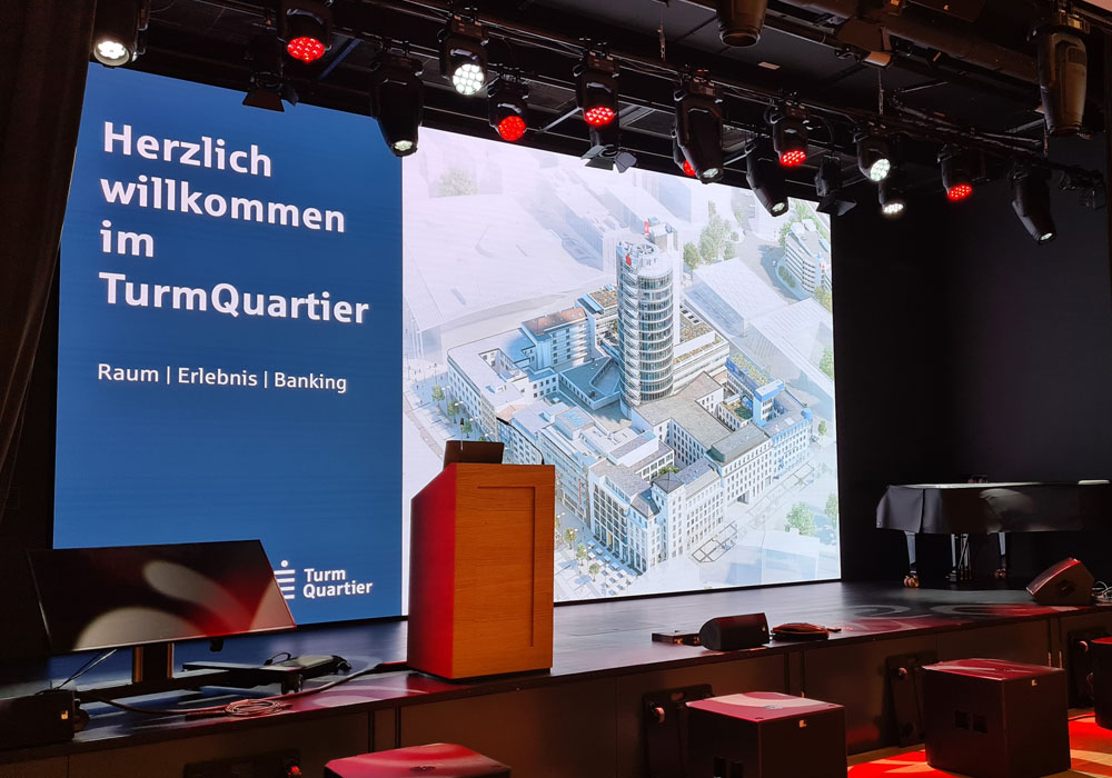 LED-Display Sparkasse Pforzheim
